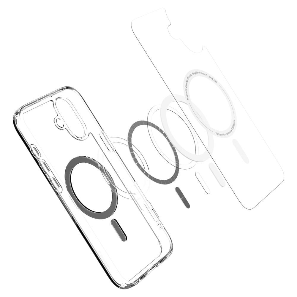 Funda MagSafe para Apple iPhone 16 Plus, Spigen, Ultra Hybrid, Negra