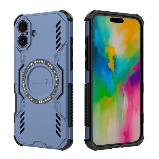 Funda MagSafe para Apple iPhone 16 Plus, Techsuit, ArmorMag, Azul