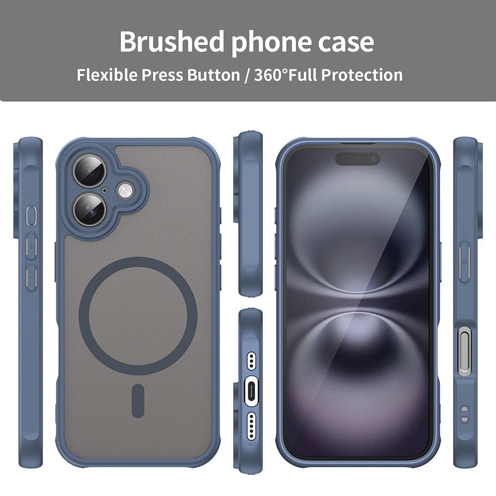 Funda MagSafe para Apple iPhone 16 Plus, Techsuit, HaloFrost II, Azul Marino