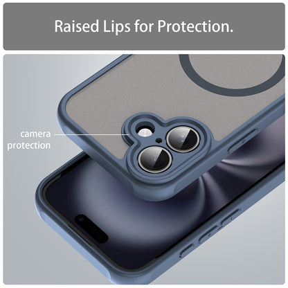 Funda MagSafe para Apple iPhone 16 Plus, Techsuit, HaloFrost II, Azul Marino