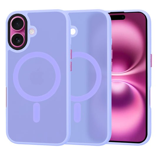 Funda MagSafe para Apple iPhone 16 Plus, Techsuit, HaloFrost, Morado Claro