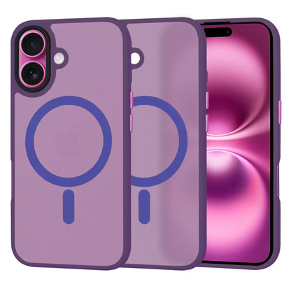 Funda MagSafe para Apple iPhone 16 Plus, Techsuit, HaloFrost, Morado Oscuro