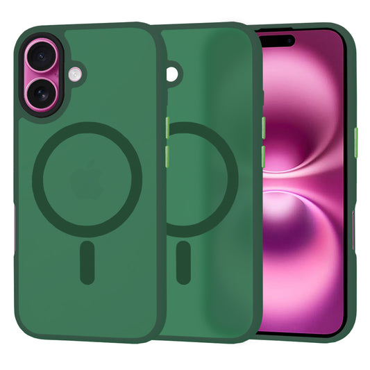 Funda MagSafe para Apple iPhone 16 Plus, Techsuit, HaloFrost, Verde