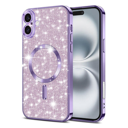 MagSafe Case for Apple iPhone 16 Plus, Techsuit, Luxury Glitter, Light Purple