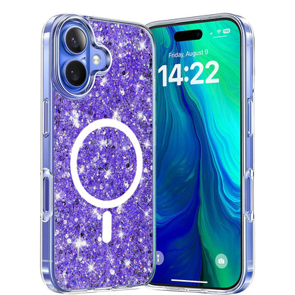 Funda MagSafe para Apple iPhone 16 Plus, Techsuit, Brillo Brillante, Morado