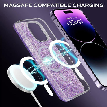 Funda MagSafe para Apple iPhone 16 Plus, Techsuit, Brillo Brillante, Morado