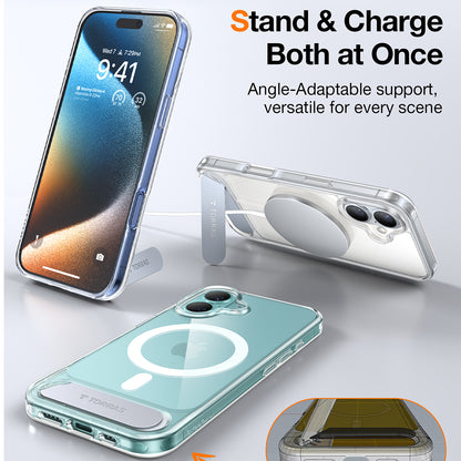 Funda MagSafe para Apple iPhone 16 Plus, Torras, Pstand, Transparente