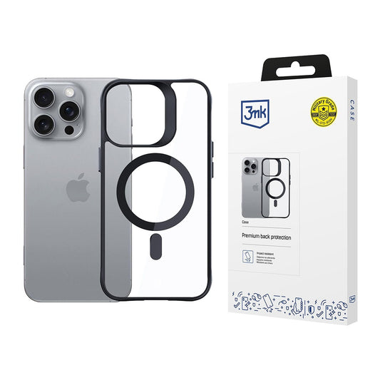 Funda MagSafe para Apple iPhone 16 Pro, 3MK, Satin Armor, Transparente