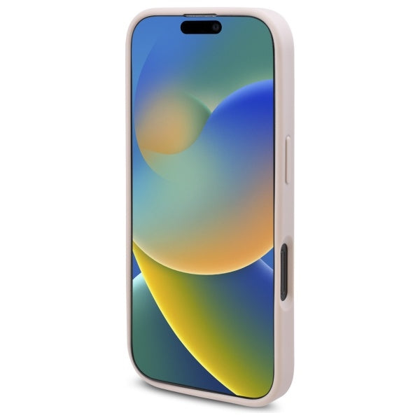 Funda MagSafe para Apple iPhone 16 Pro, Guess, Estampado de Flores 4G, Rosa