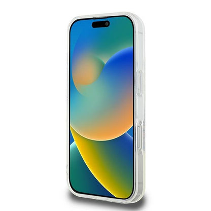 Funda MagSafe para Apple iPhone 16 Pro, Guess, IML Flowers Wreath, Transparente