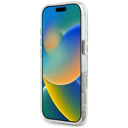 Funda MagSafe para Apple iPhone 16 Pro, Guess, IML Metal Colored Circle, Blanca