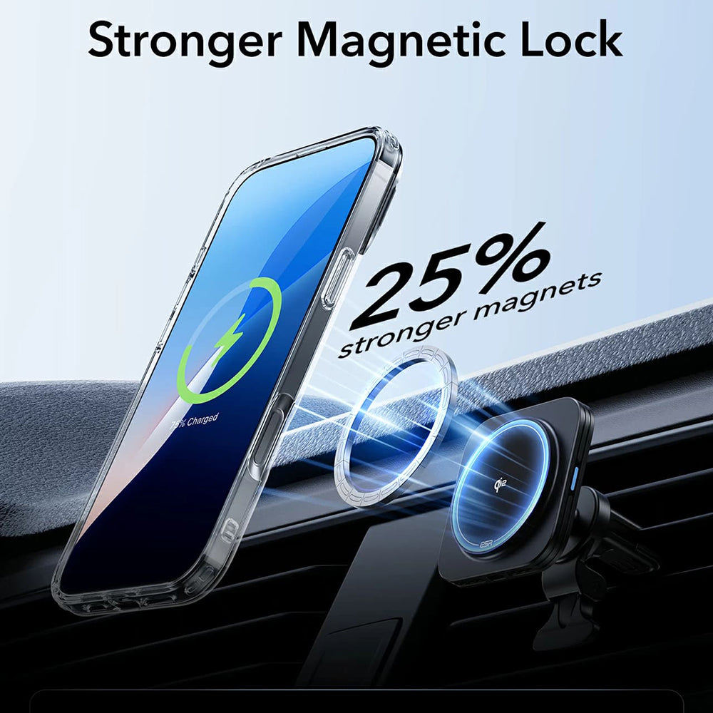 Funda MagSafe para Apple iPhone 16 Pro Max, ESR, Classic Hybrid Kickstand, Negra Satinada