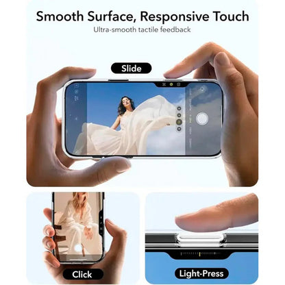 Funda MagSafe para Apple iPhone 16 Pro Max, ESR, Classic Hybrid Kickstand Slide, Negra Transparente