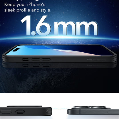 Funda MagSafe para Apple iPhone 16 Pro Max, ESR, Classic Hybrid, Negra Transparente