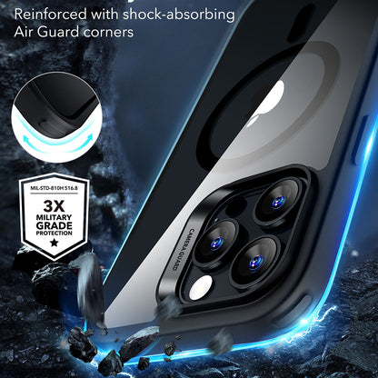 Funda MagSafe para Apple iPhone 16 Pro Max, ESR, Classic Hybrid, Negra Transparente