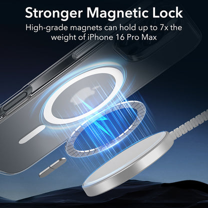 Funda MagSafe para Apple iPhone 16 Pro Max, ESR, Classic Hybrid, Transparente Satinado