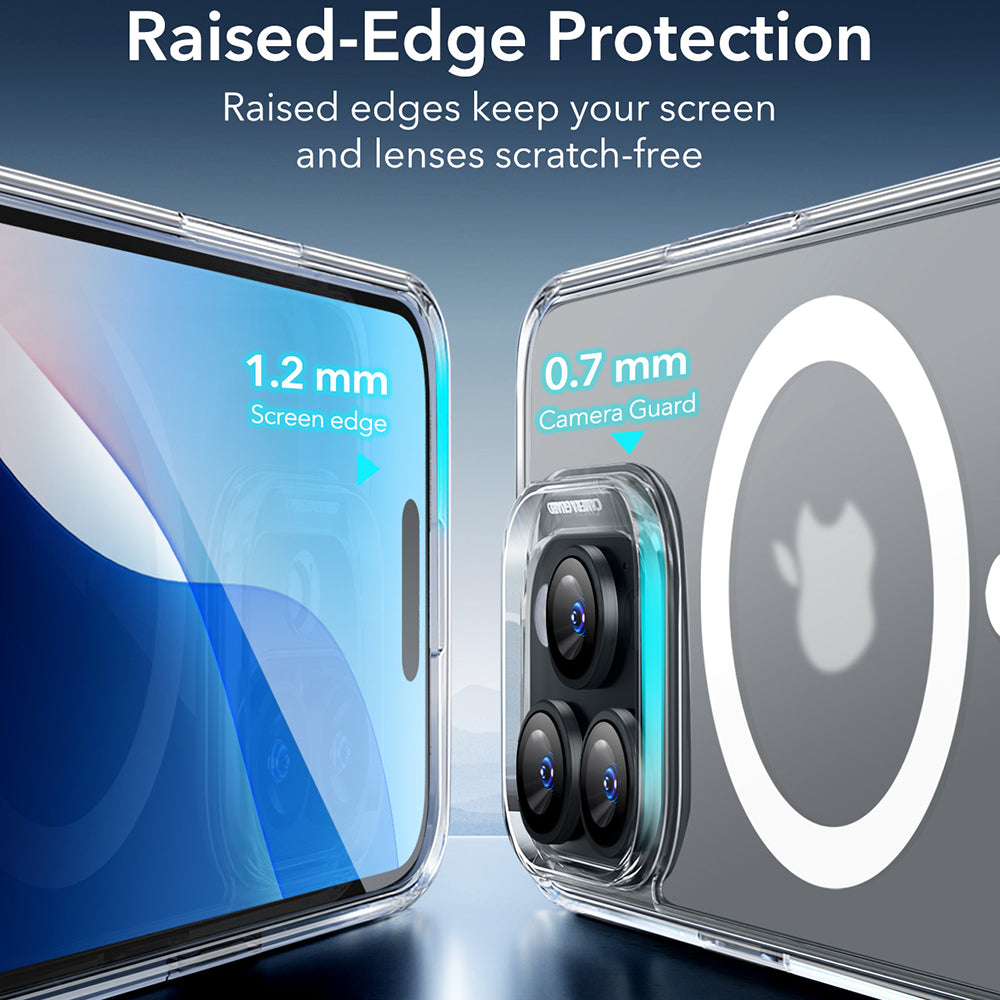 Funda MagSafe para Apple iPhone 16 Pro Max, ESR, Classic Hybrid, Transparente Satinado