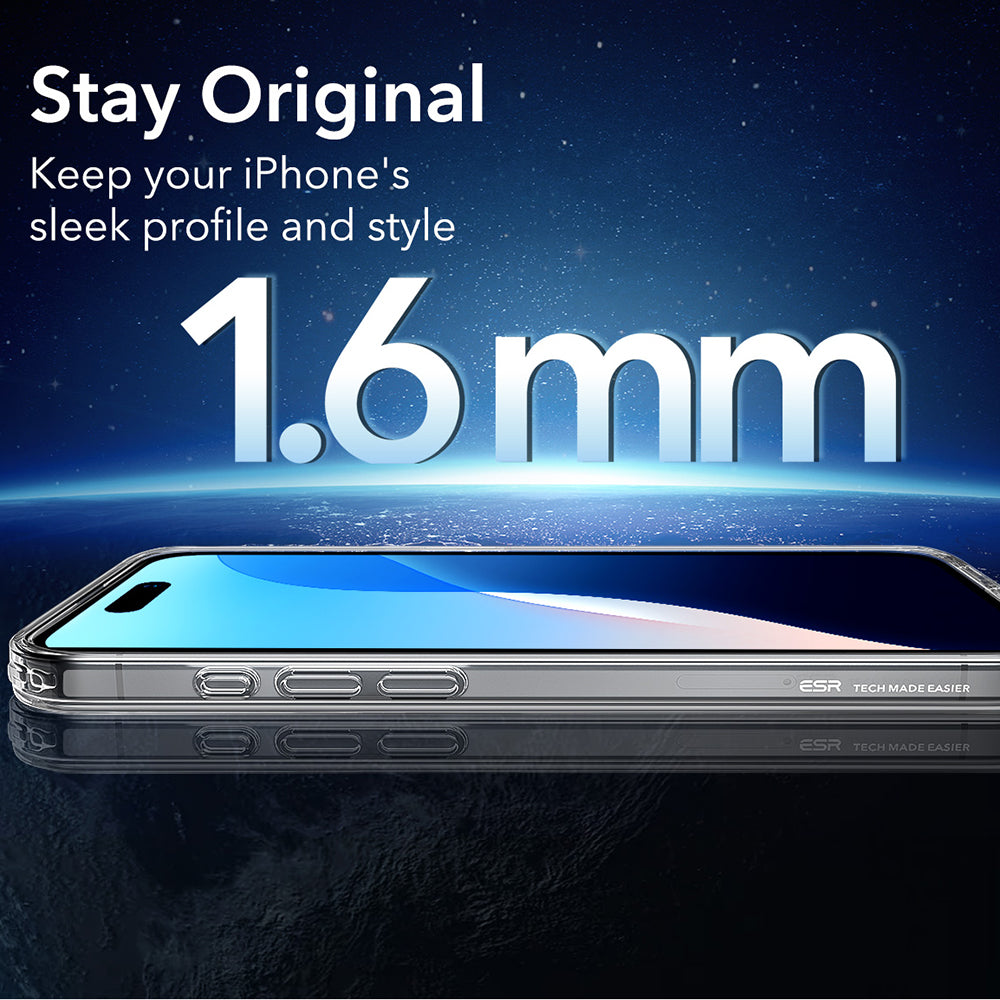 Funda MagSafe para Apple iPhone 16 Pro Max, ESR, Classic Hybrid, Transparente Satinado