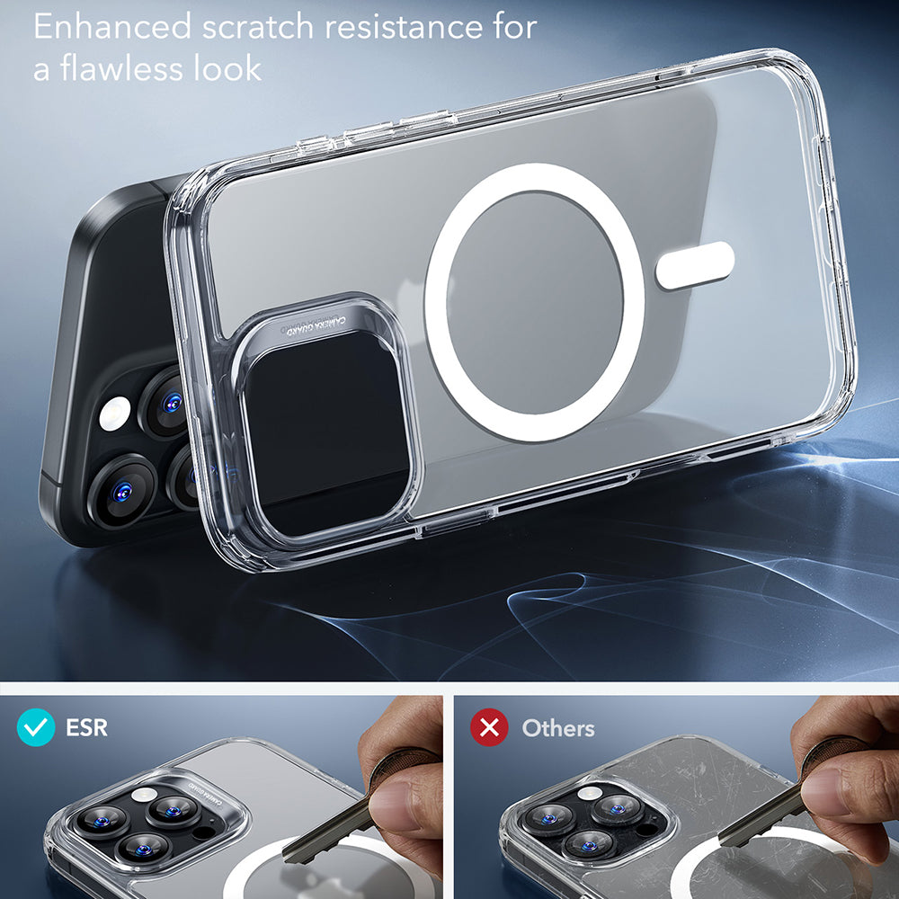Funda MagSafe para Apple iPhone 16 Pro Max, ESR, Classic Hybrid, Transparente Satinado