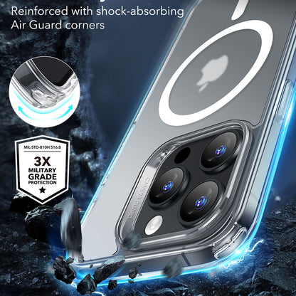 Funda MagSafe para Apple iPhone 16 Pro Max, ESR, Classic Hybrid, Transparente Satinado