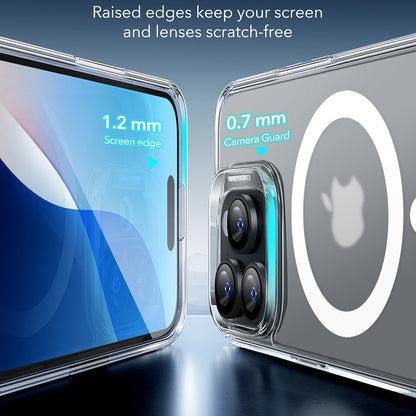 Funda MagSafe para Apple iPhone 16 Pro Max, ESR, Classic Hybrid, Transparente Satinado