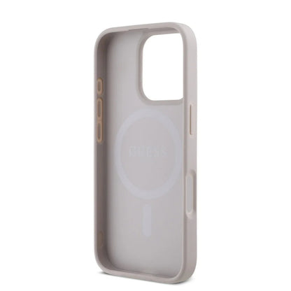 Funda MagSafe para Apple iPhone 16 Pro Max, Guess, 4G Classic, Rosa
