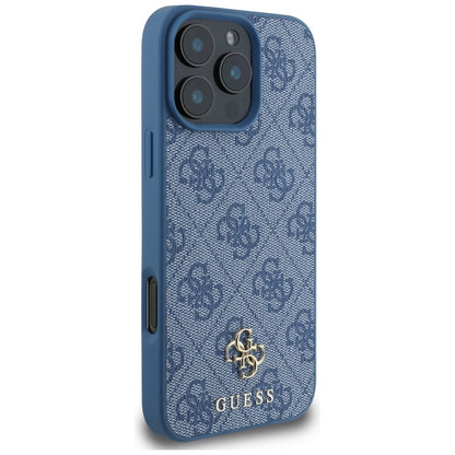 Funda MagSafe para Apple iPhone 16 Pro Max, Guess, 4G Small and Classic Logo, Azul