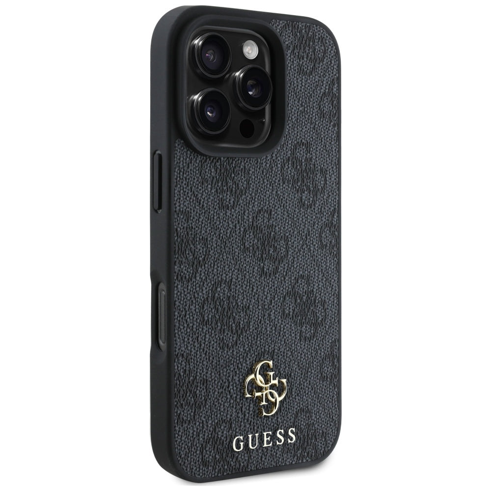 Funda MagSafe para Apple iPhone 16 Pro Max, Guess, 4G Small and Classic Logo, Negra