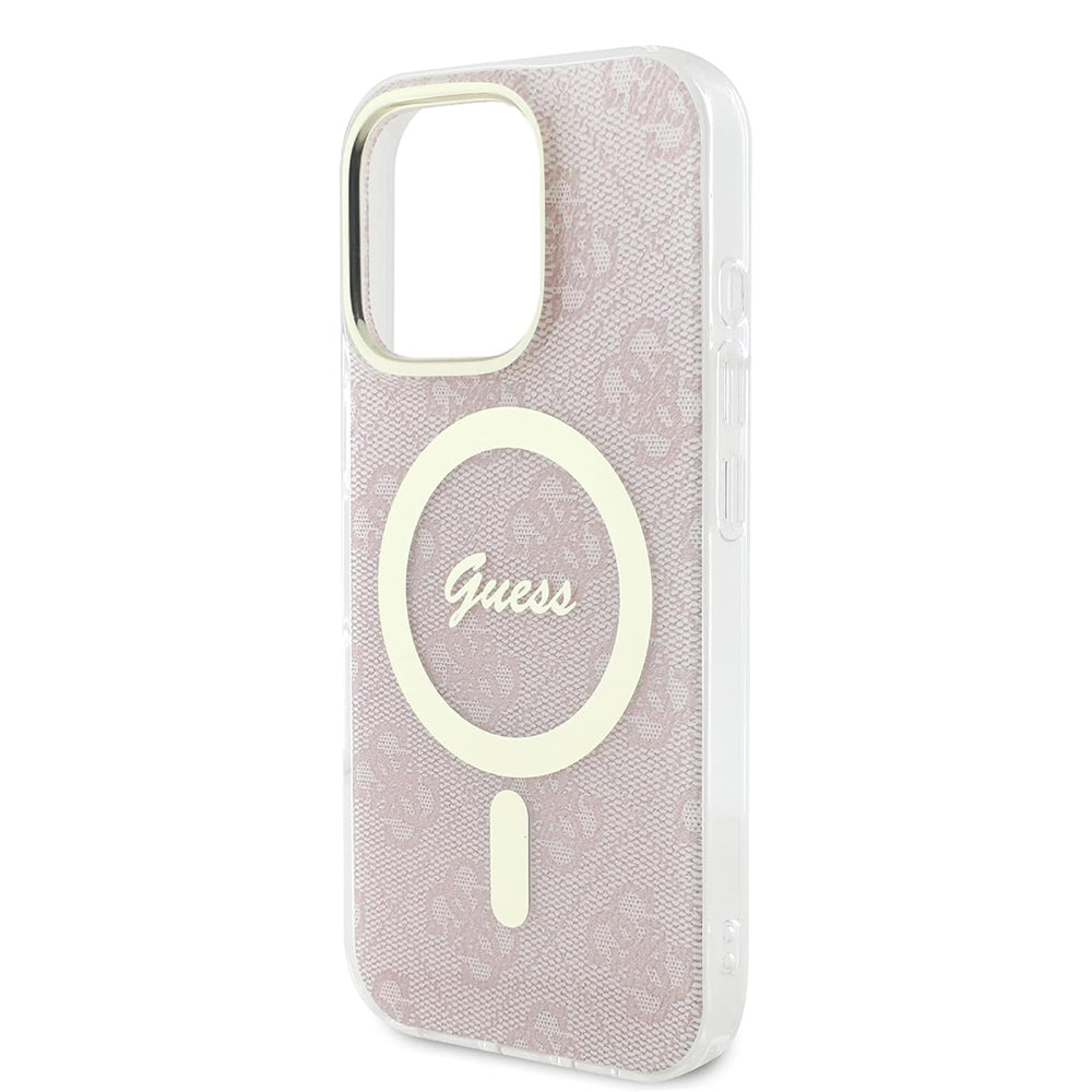 Funda MagSafe para Apple iPhone 16 Pro Max, Guess, IML 4G, Rosa