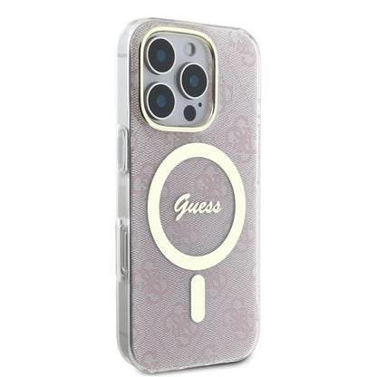 Funda MagSafe para Apple iPhone 16 Pro Max, Guess, IML 4G, Rosa