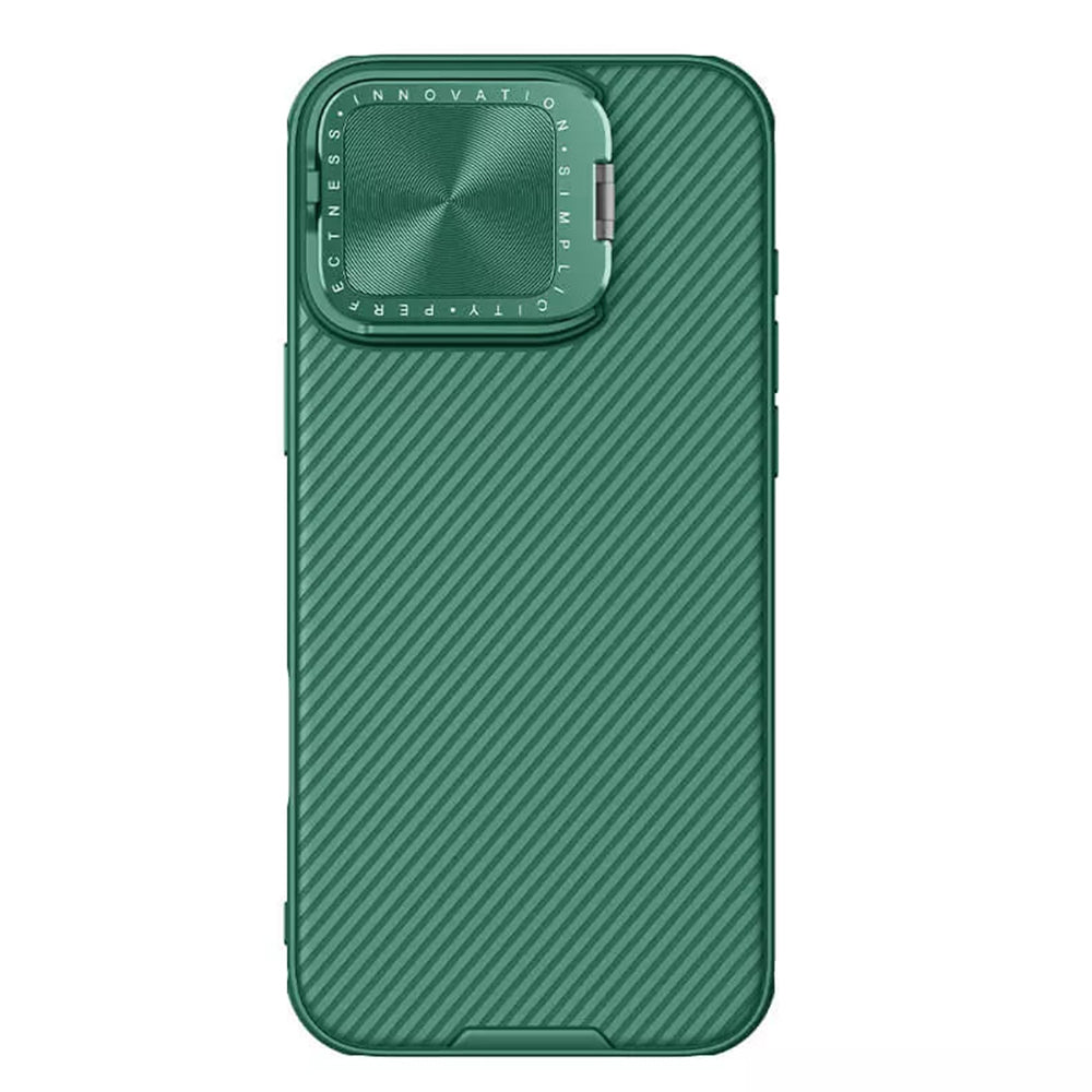 Funda MagSafe para Apple iPhone 16 Pro Max, Nillkin, CamShield Prop, Verde