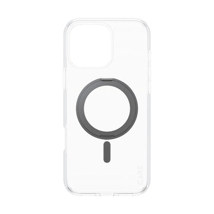 Funda MagSafe para Apple iPhone 16 Pro Max, PanzerGlass, Care Feature Kickstand, Transparente Negra