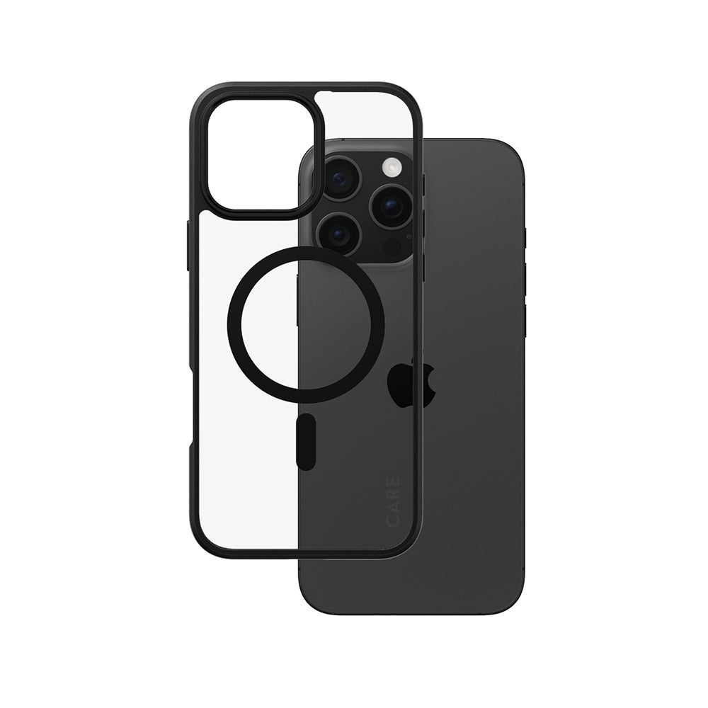 Funda MagSafe para Apple iPhone 16 Pro Max, PanzerGlass, Care Urban Combat, Negra Transparente