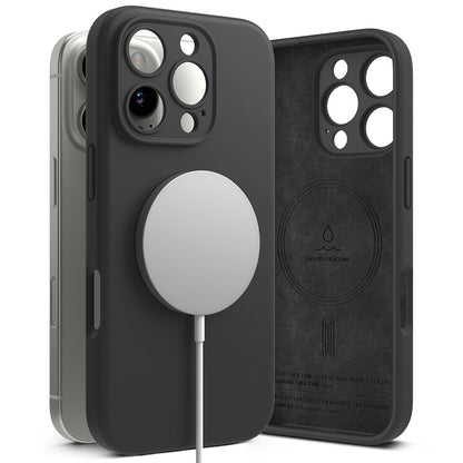 Funda MagSafe para Apple iPhone 16 Pro Max, Ringke, Silicona, Negra