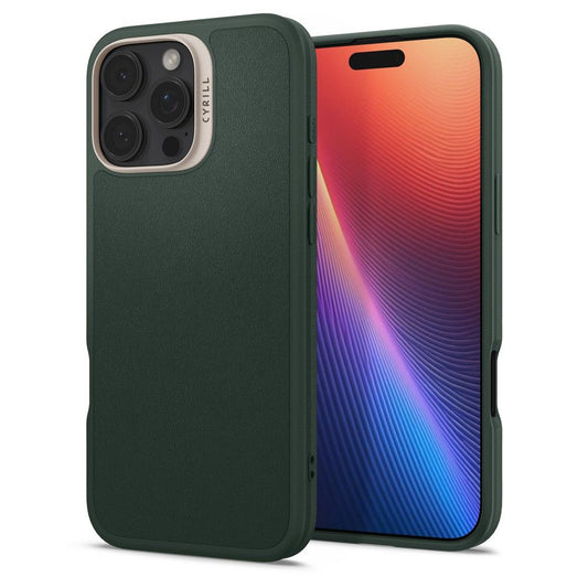 Funda MagSafe para Apple iPhone 16 Pro Max, Spigen, Cyrill Kajuk, Verde Satinado ACS08398