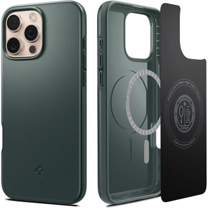 Funda MagSafe para Apple iPhone 16 Pro Max, Spigen, Thin Fit, Verde