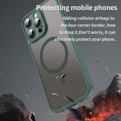 Funda MagSafe para Apple iPhone 16 Pro Max, Techsuit, HaloFrost II, Verde