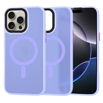 Funda MagSafe para Apple iPhone 16 Pro Max, Techsuit, HaloFrost, Morado Claro