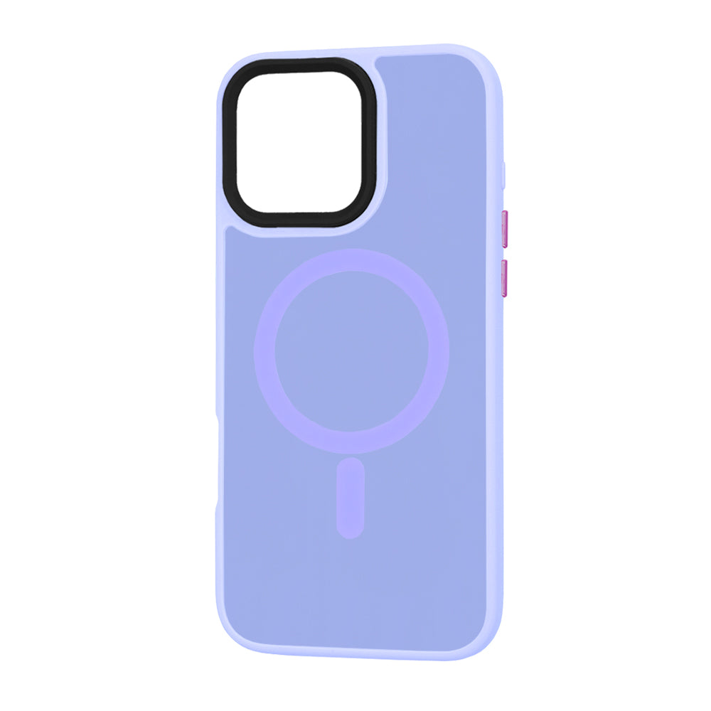Funda MagSafe para Apple iPhone 16 Pro Max, Techsuit, HaloFrost, Morado Claro