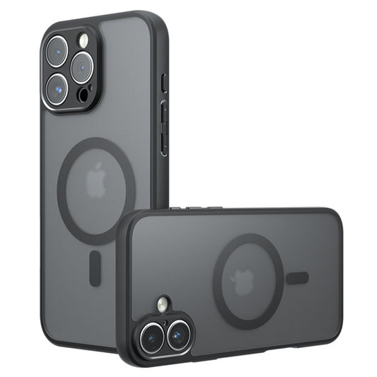 Funda MagSafe para Apple iPhone 16 Pro Max, Techsuit, PureFrost, Negra Satinada