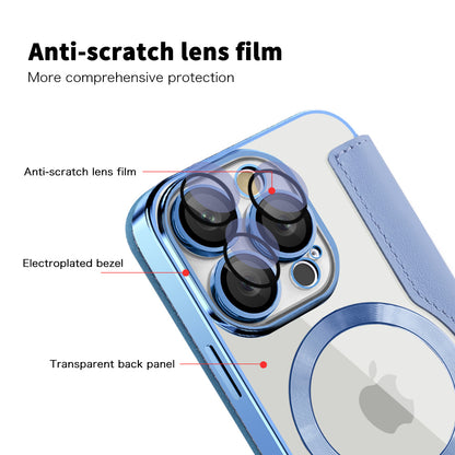 Funda MagSafe para Apple iPhone 16 Pro Max, Techsuit, SmartMag Book, Azul