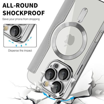 Funda MagSafe para Apple iPhone 16 Pro Max, Techsuit, SmartMag Book, Gris