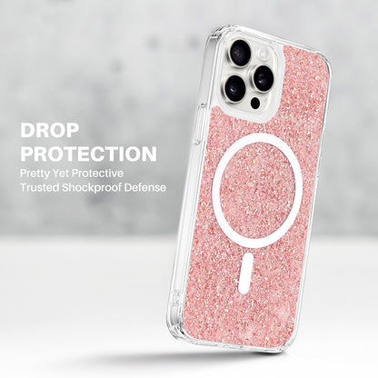 Funda MagSafe para Apple iPhone 16 Pro Max, Techsuit, Brillo Brillante, Morado