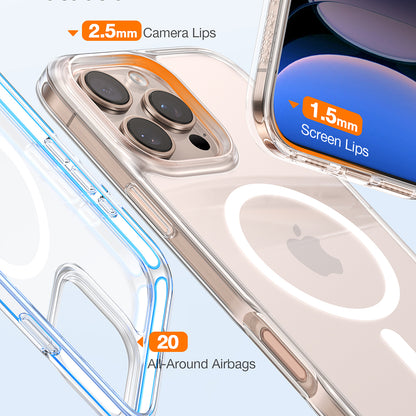 Funda MagSafe para Apple iPhone 16 Pro Max, Torras, Diamond, Transparente