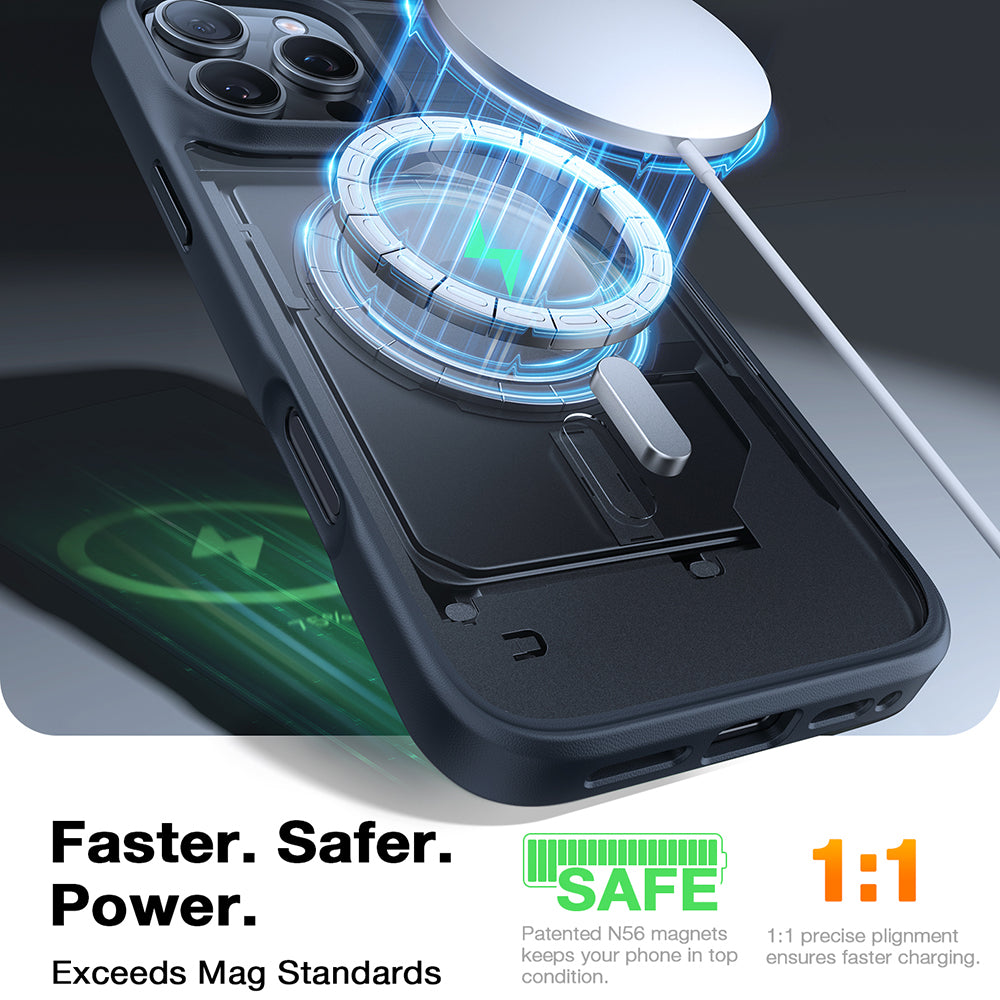 Funda MagSafe para Apple iPhone 16 Pro Max, Torras, Guardian, Negra