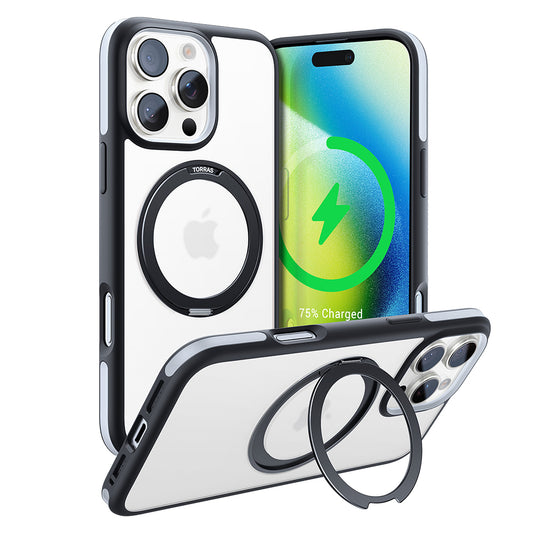 Funda MagSafe para Apple iPhone 16 Pro Max, Torras, Ostand R Fusion, Negra.