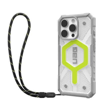 Funda MagSafe para Apple iPhone 16 Pro Max, Urban Armor Gear, Pathfinder Clear con Cordón, Verde