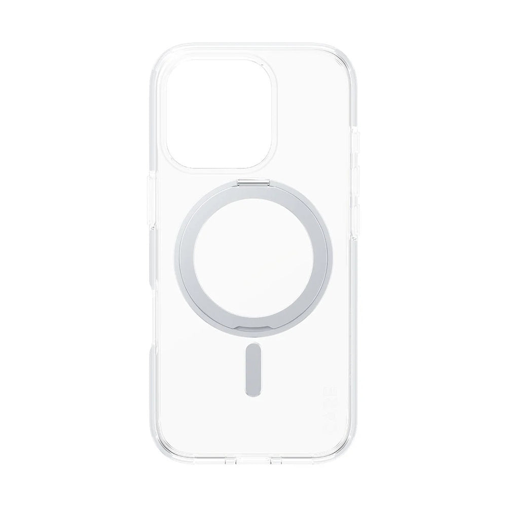 Funda MagSafe para Apple iPhone 16 Pro, PanzerGlass, con soporte Kickstand, Transparente Plateada