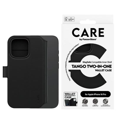 Funda MagSafe para Apple iPhone 16 Pro, PanzerGlass, Care Feature Tango Two-in-One, Negra