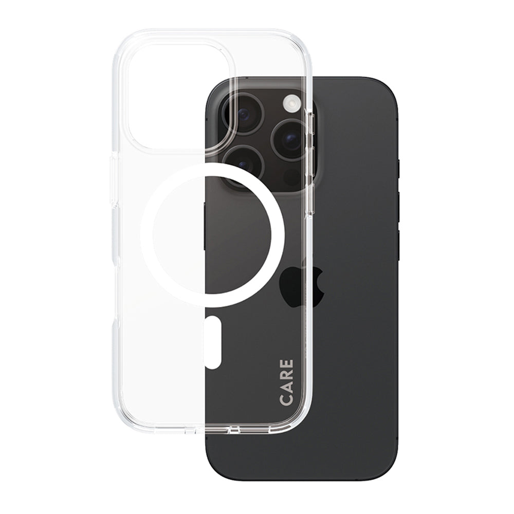 Funda MagSafe para Apple iPhone 16 Pro, PanzerGlass, Care Urban Combat, Transparente Blanca